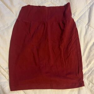 Maroon Charlotte Russe pencil skirt size xs